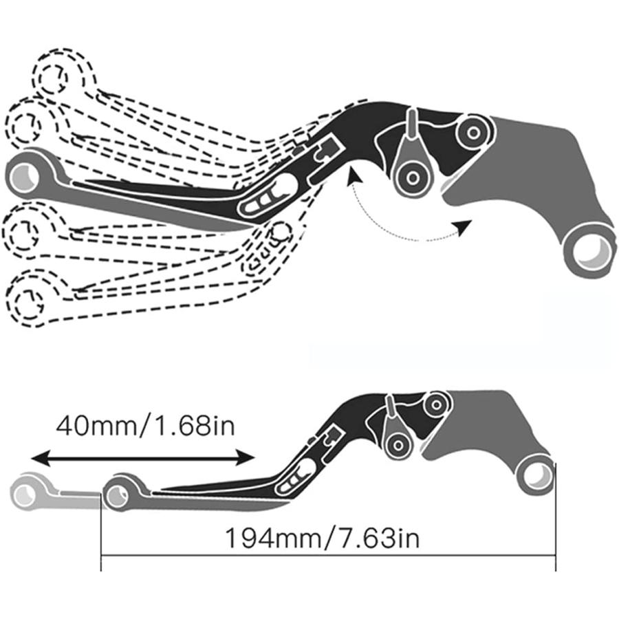 【並行輸入品】Motorcycle Brake Levers for Yamaha FZ6 Fazer 2004 2005 2006 2007 200
