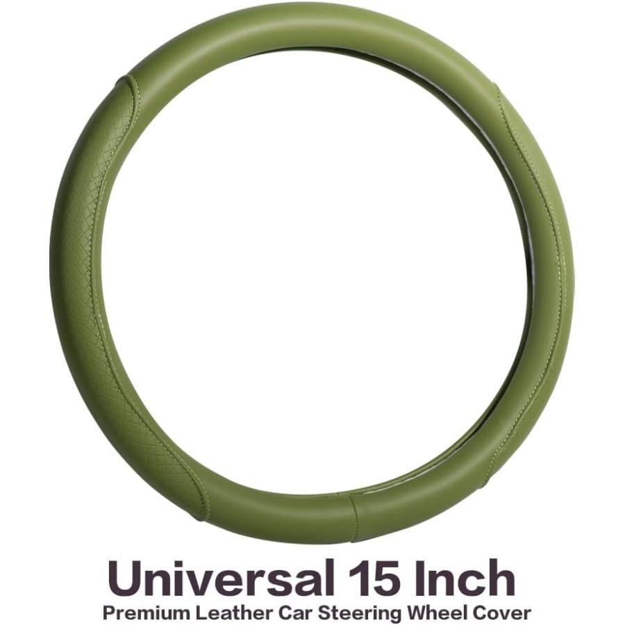 【並行輸入品】VARGTR ハンドルカバー マイクロファイバーレザーハンドルカバー クラシックエンボス加工 滑り止め 通気性 自動車ハンドルカバ 並行 |  | 04