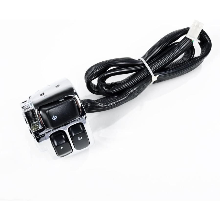 【並行輸入品】AMOPACORP 2pcs Motorcycle 1 inch Handlebar Headlight Horn Turn Signa