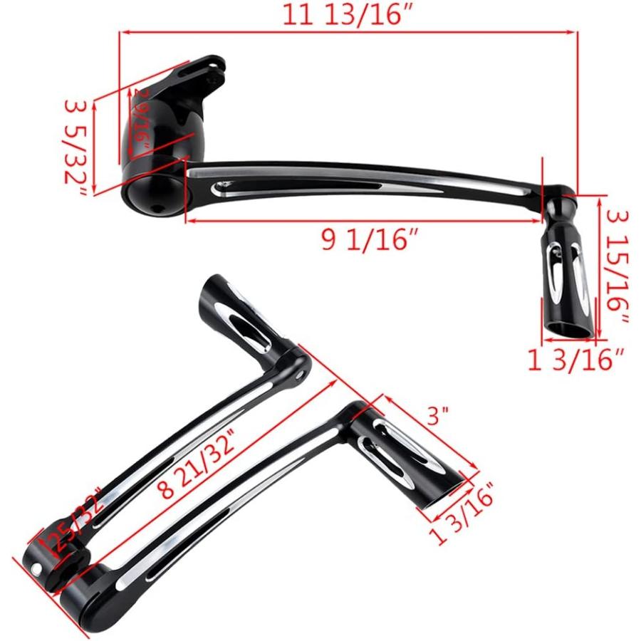 【並行輸入品】AMOPACORP ブレーキアームペグペダルとリアシフトレバーシフターペグ 2008-2013 Harley Touring FLH F_2