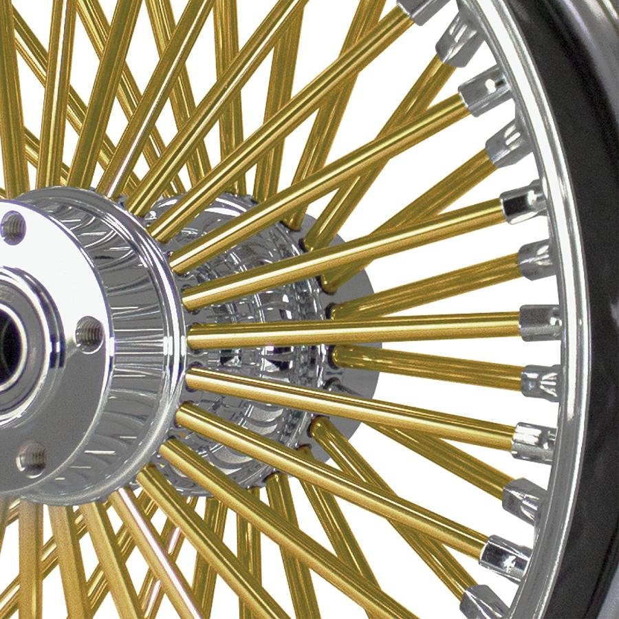 【並行輸入品】18inch HARLEY FAT SPOKE WHEEL 18X4.25 52 STAINLESS SPOKES SOFTAIL RE_2