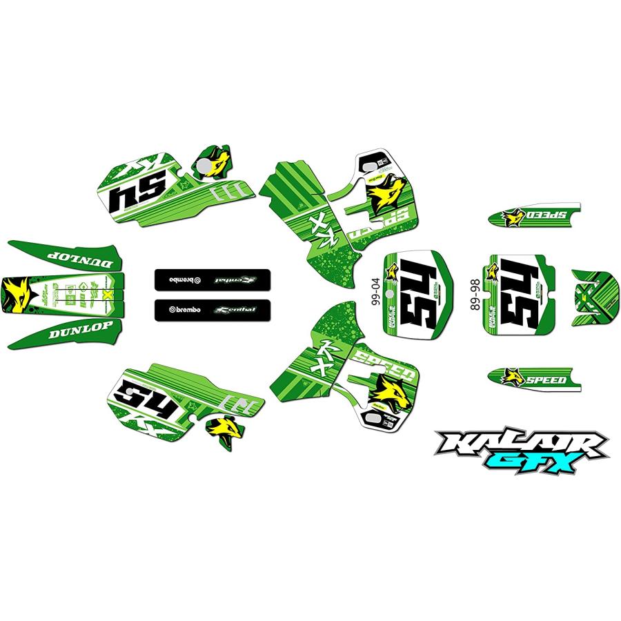 【並行輸入品】Kalair GFX Graphics Kit for Kawasaki KX500 (1989-1998) SPLIT ...