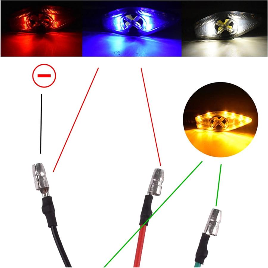 【並行輸入品】Motorcycle Turn Signal Lights Moto Amber Indicators Flash Flowing Laの画像