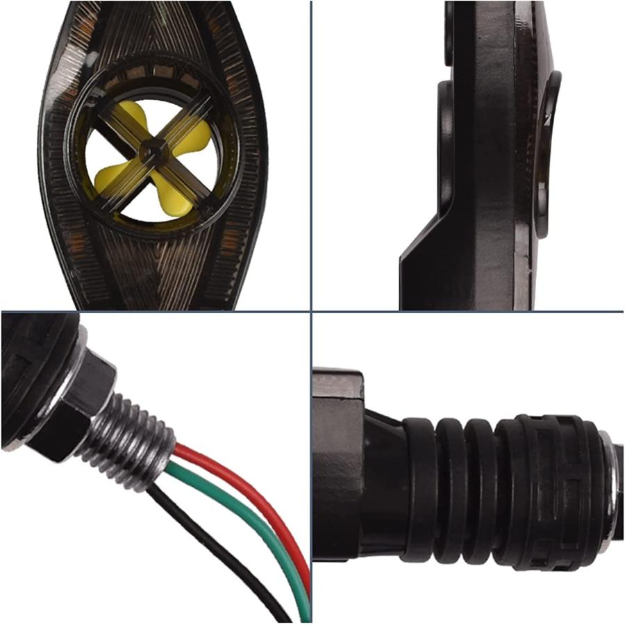 【並行輸入品】Motorcycle Turn Signal Lights Moto Amber Indicators Flash Flowing Laの画像