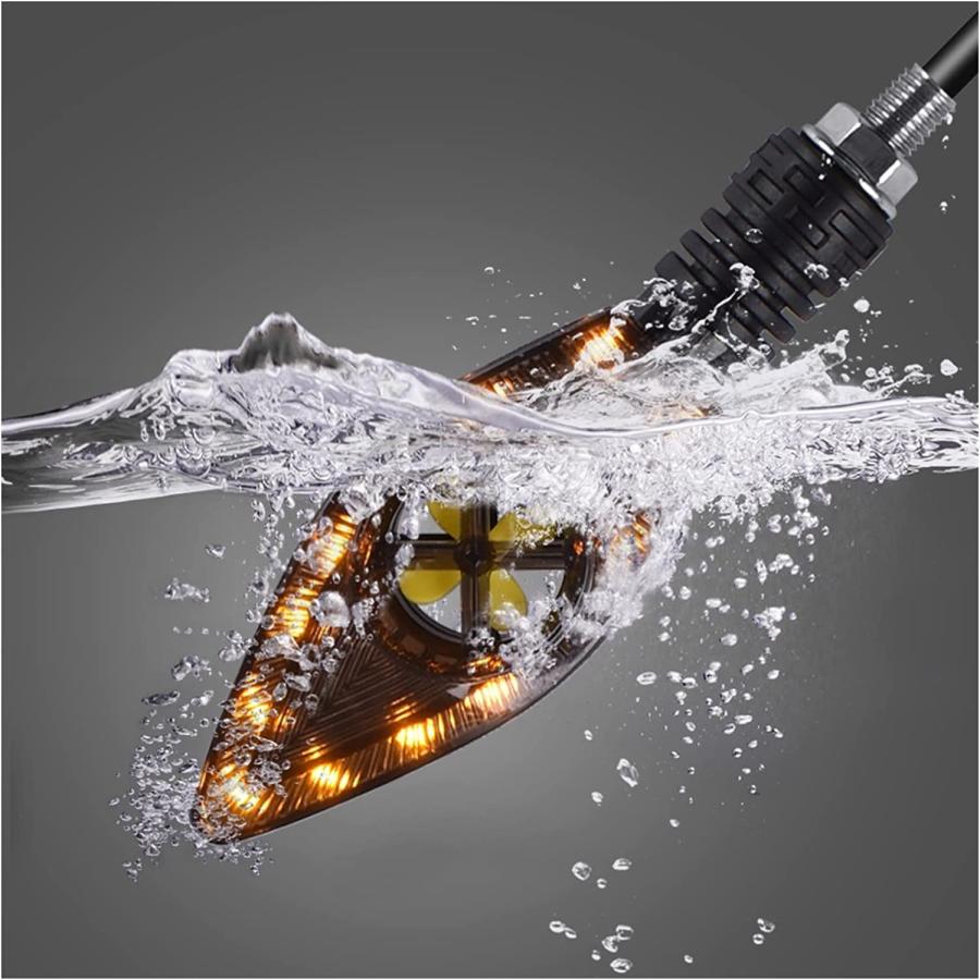 【並行輸入品】Motorcycle Turn Signal Lights Moto Amber Indicators Flash Flowing Laの画像