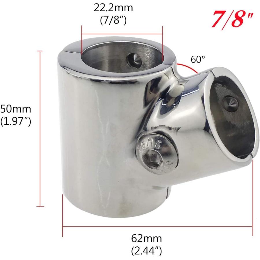 【並行輸入品】1PC Heavy Duty 60 Degree Pipe Connector Hand Rail Fitting Tee  316 Sの画像