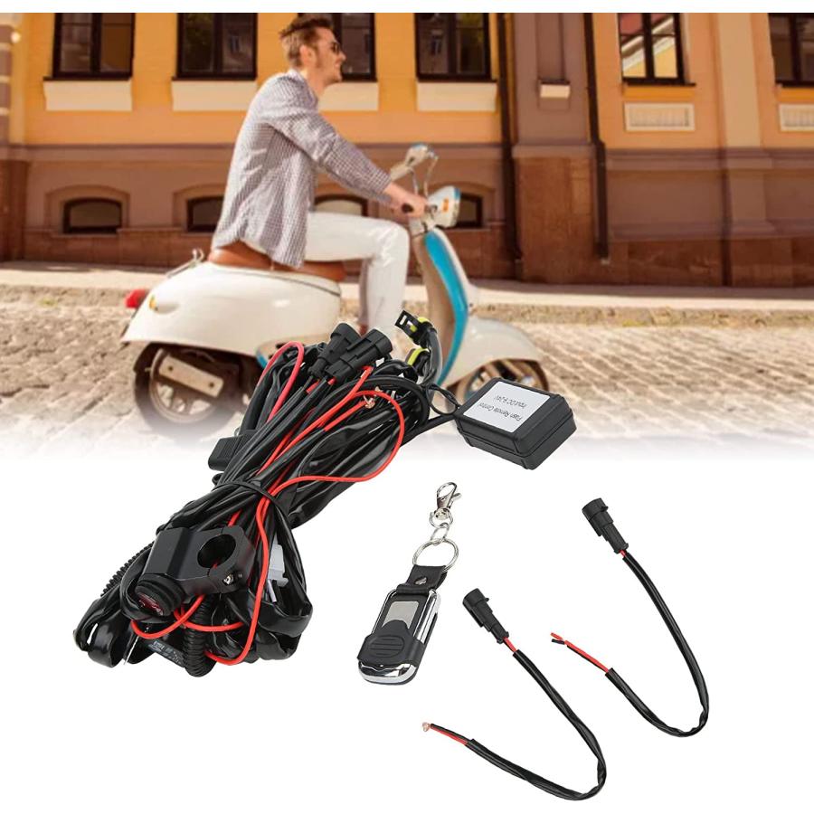 【並行輸入品】Motorcycle Switch Harness， LED Light Wiring Harness Kit 12V On Off Hの画像