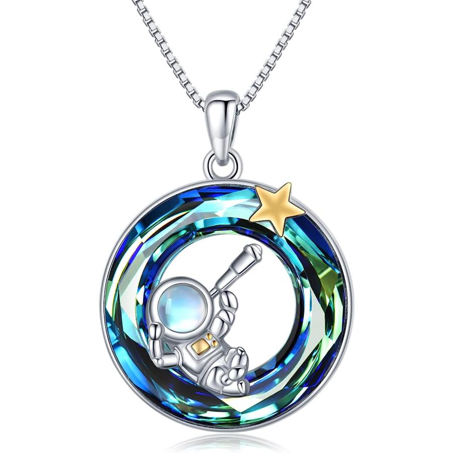 silver925 スターリングシルバー 宇宙飛行士 宇宙服 ネックレス 宇宙飛行士ネックレス レディース メンズ 925スターリング