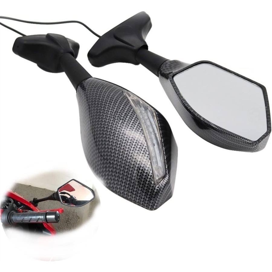 並行輸入品】NABRAND Side Mirrors Motorcycle Turn Signal Rear View