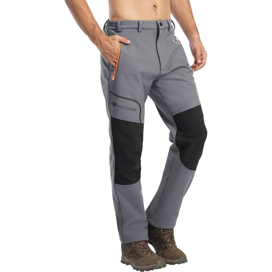 【並行輸入品】KEFITEVD Men's Fleece Lined Pants Snow Pants Men Mountain Climbing P_2