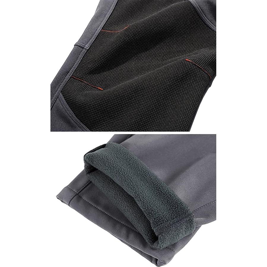 【並行輸入品】KEFITEVD Men's Fleece Lined Pants Snow Pants Men Mountain Climbing P_5