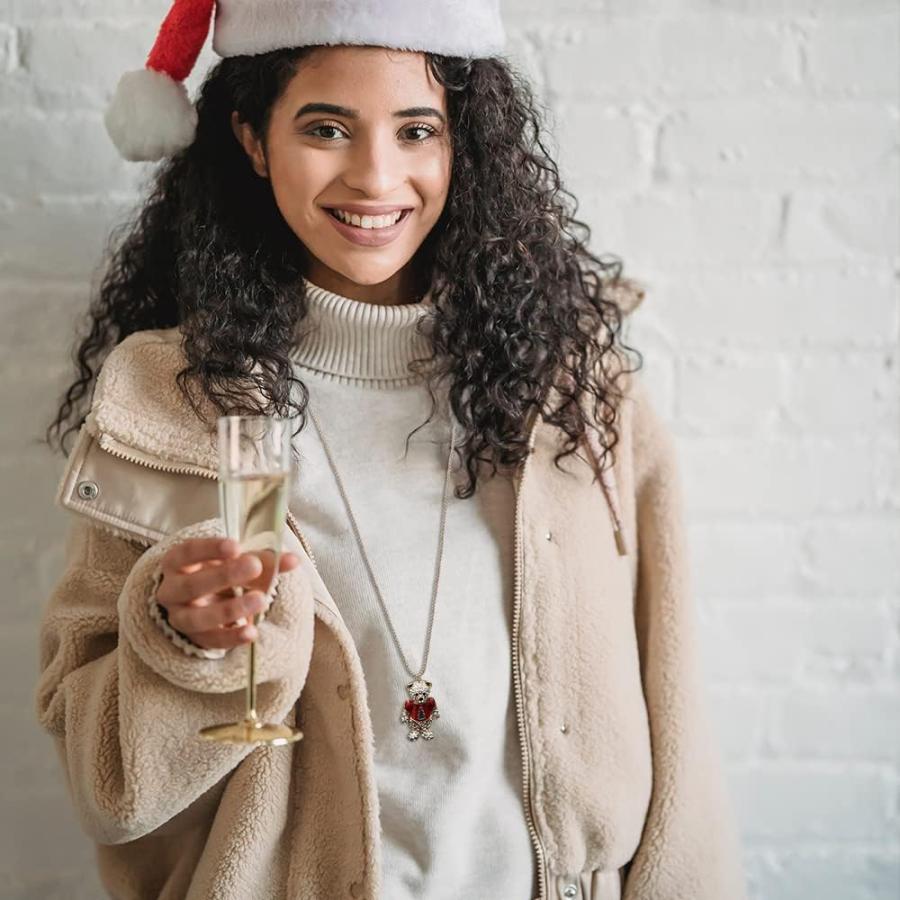 【並行輸入品】Madison Tyler Christmas Movable Bear Pendant Necklace for Women Stat_1