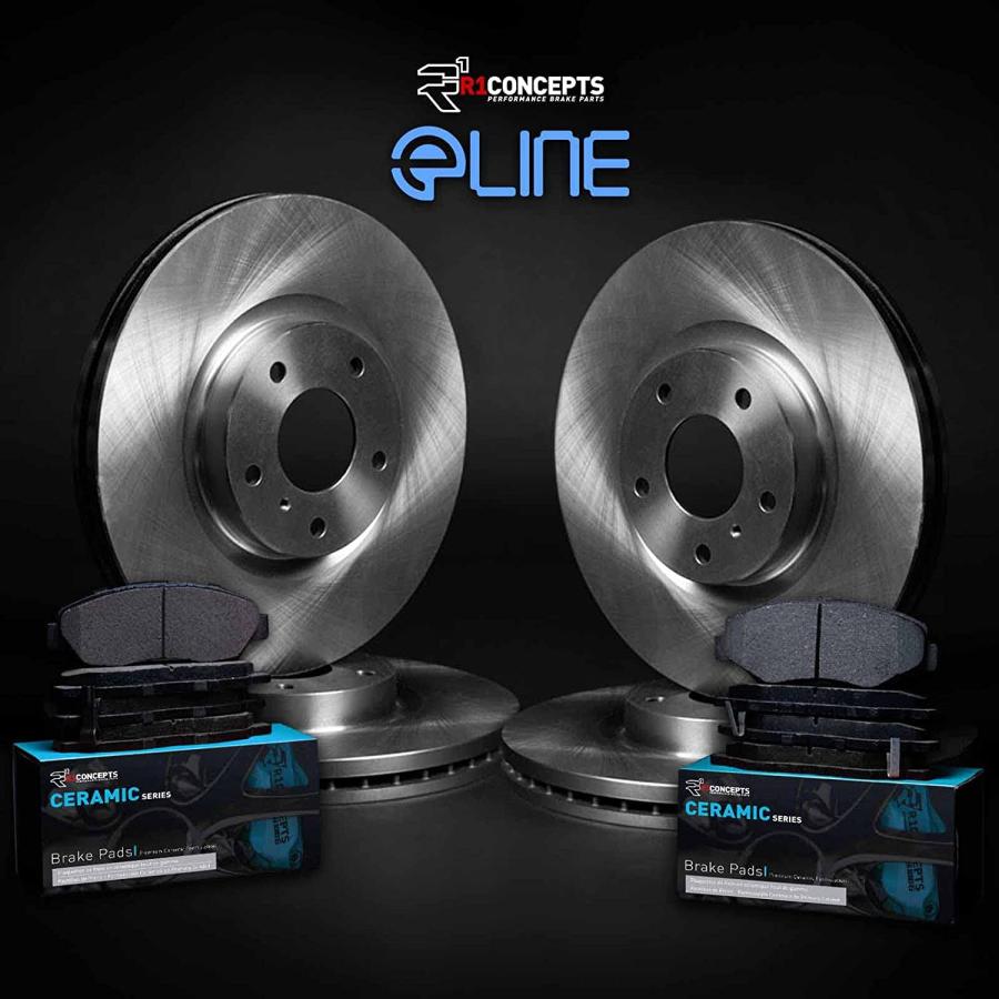 【並行輸入品】R1 Concepts Front Rear Brakes and Rotors Kit |Front Rear Brake Pads|_1