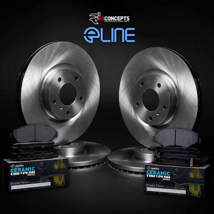 【並行輸入品】R1 Concepts Front Rear Brakes and Rotors Kit |Front Rear Brake Pads|_1