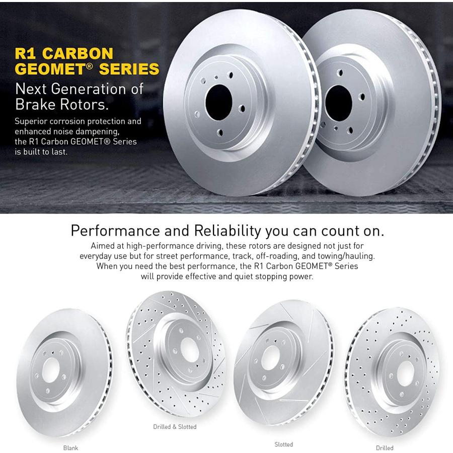 【並行輸入品】R1 Concepts Rear Brake Rotor Kit |Brake Rotors| Brake Disc|fits 2007_4