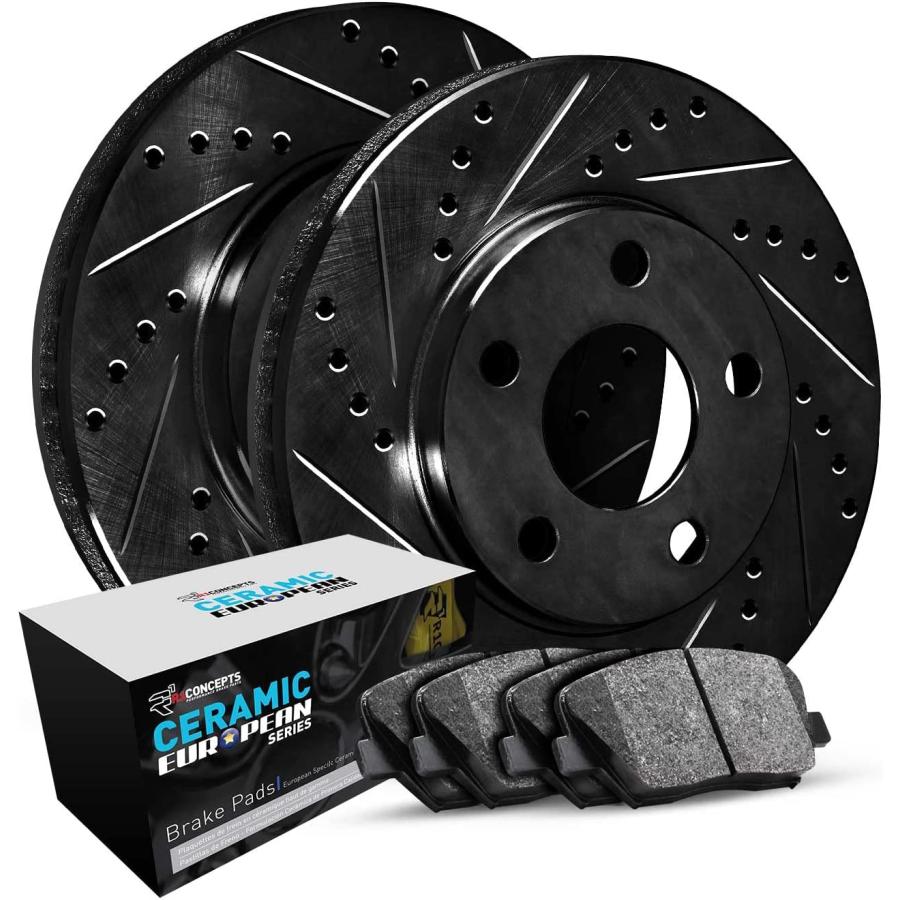 R1 Concepts Rear Brakes and Rotors Kit Rear Brake Pads Brake Rotors