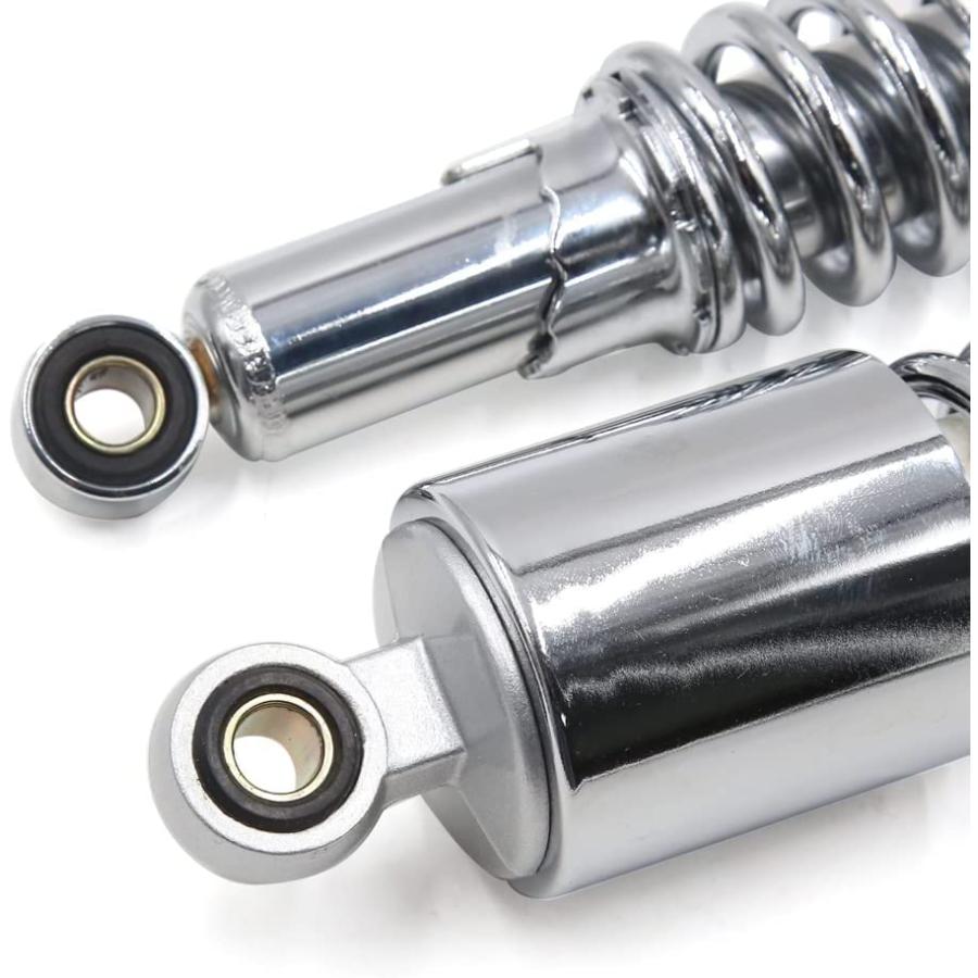 【並行輸入品】Qtqgoitem Pair Silver Tone Motorcycle Suspension Bumper Spring Shock_1