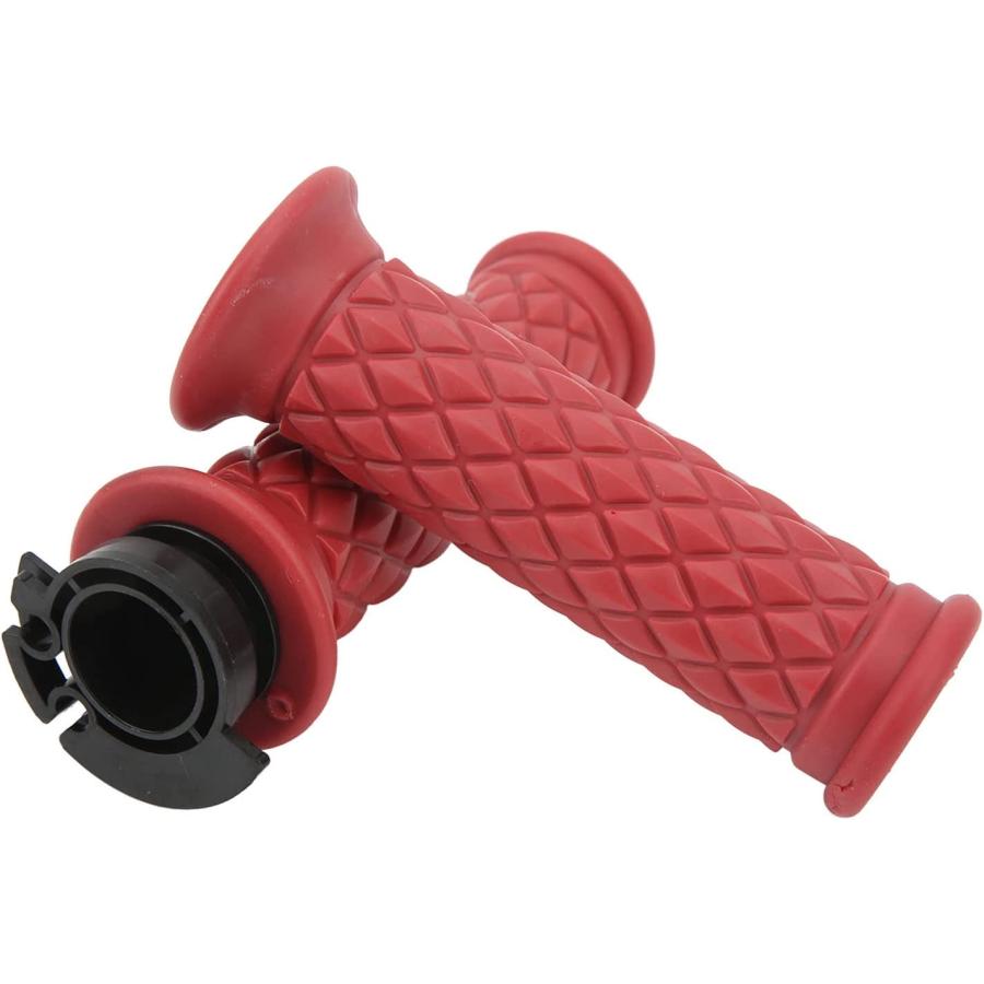 Universal Motorcycle Handlebar  Throttle Handle Grips 22mm Comfortable 1 Pair Shockproof Stable Exquisite Appearance for Motorbike (Red)　並行輸入品｜dep-dreamfactory｜07
