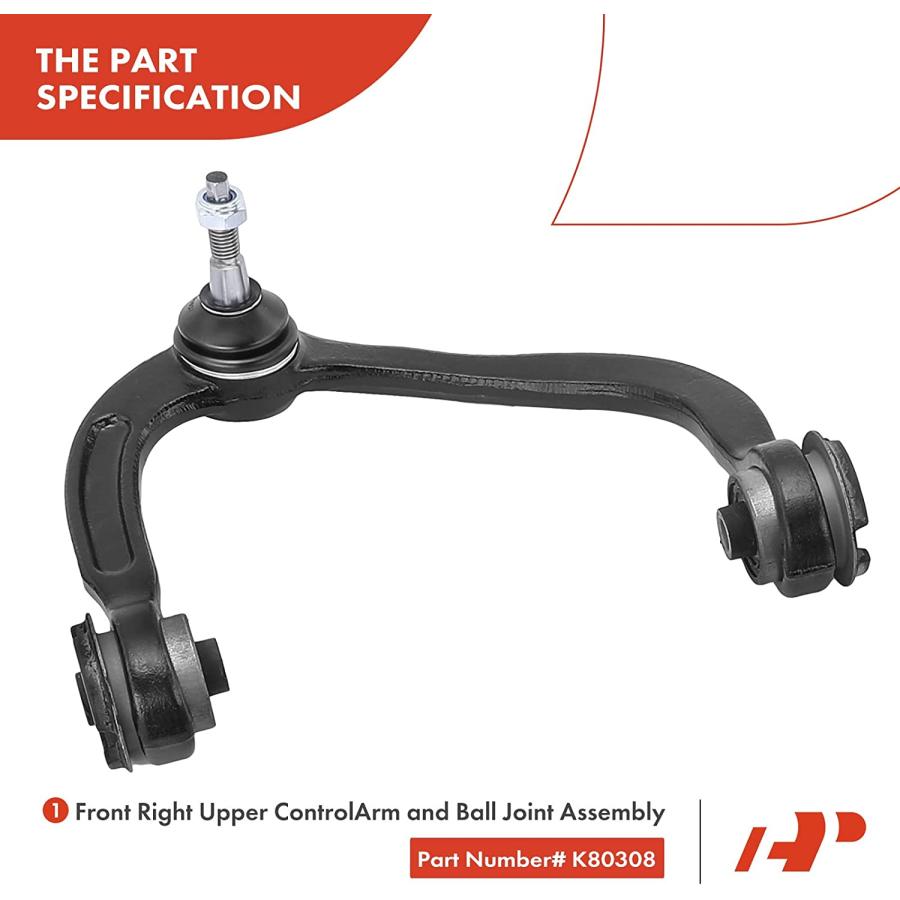 【並行輸入品】A-Premium 8Pcs Front Suspension Kit Upper Control Arm Ball Joint S