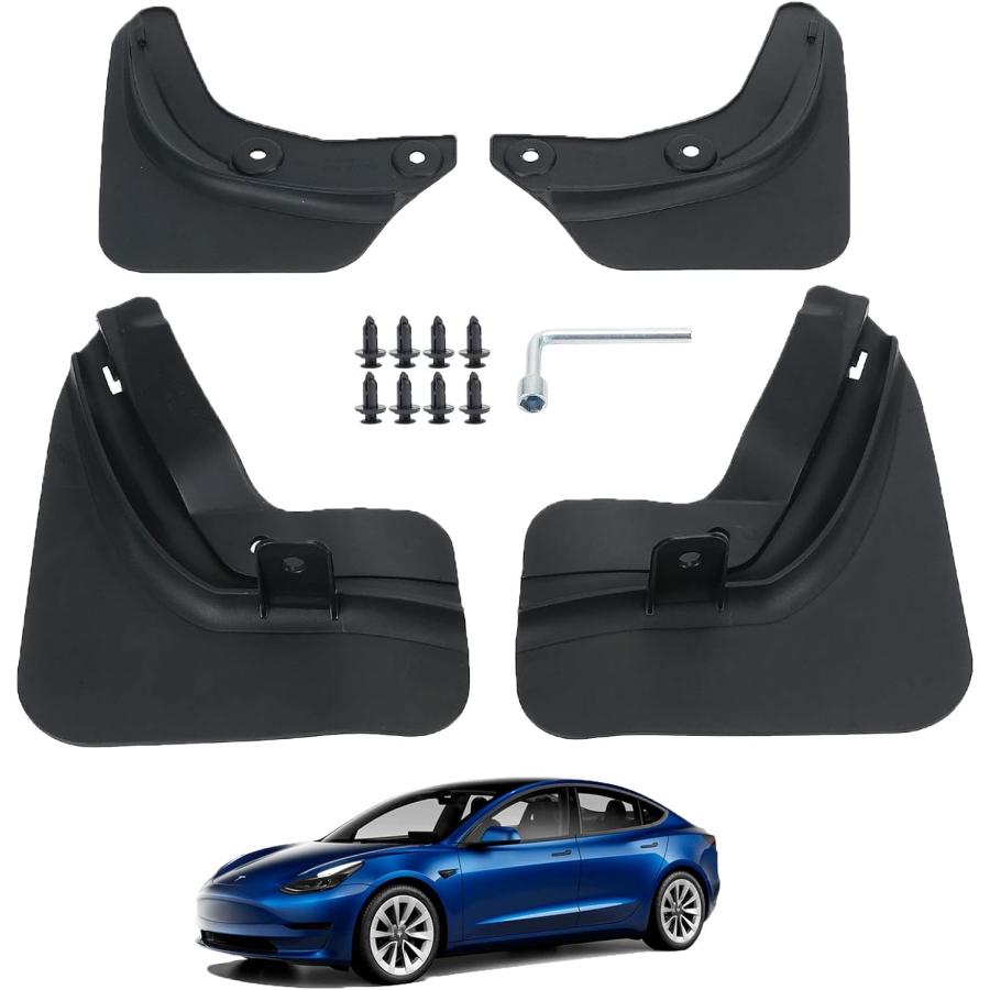 並行輸入品】Jawjut Tesla Model 3 マッドフラップ スプラッシュガード 