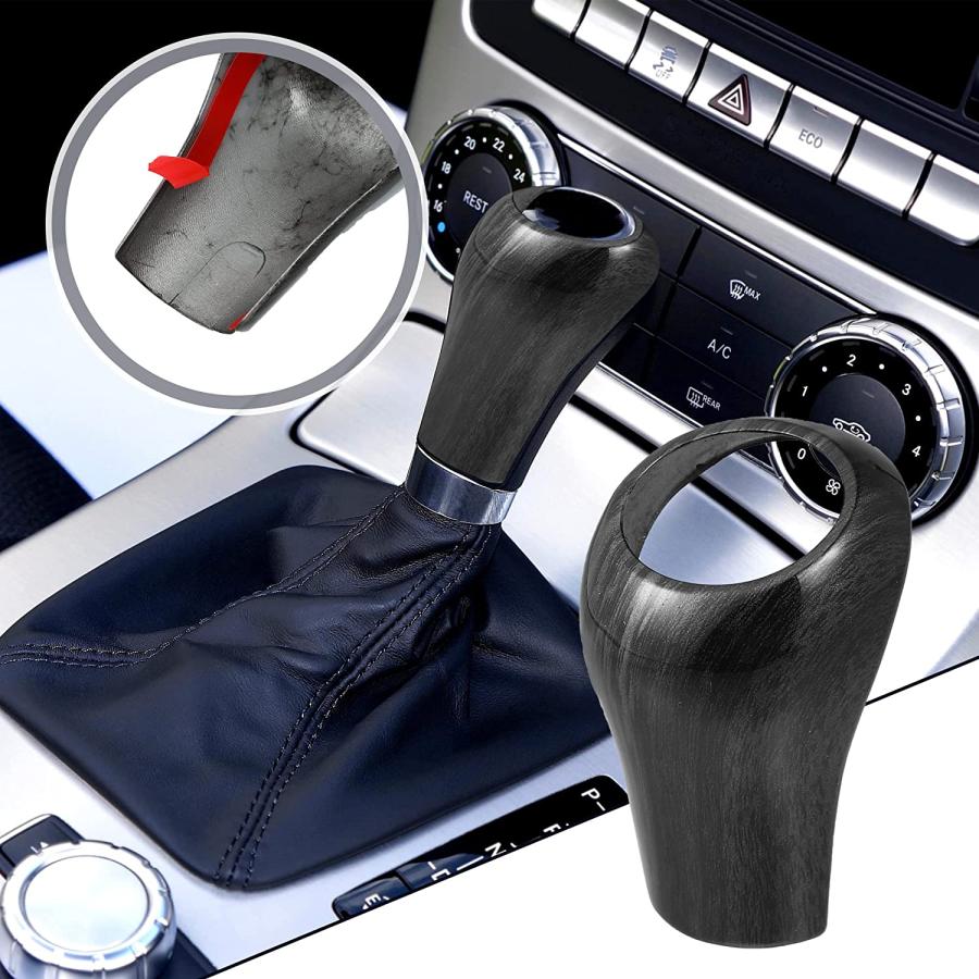 購入オンライン X AUTOHAUX Car Gear Shifting Knob Cover Trim ABS Replace for Mercedes-Benz