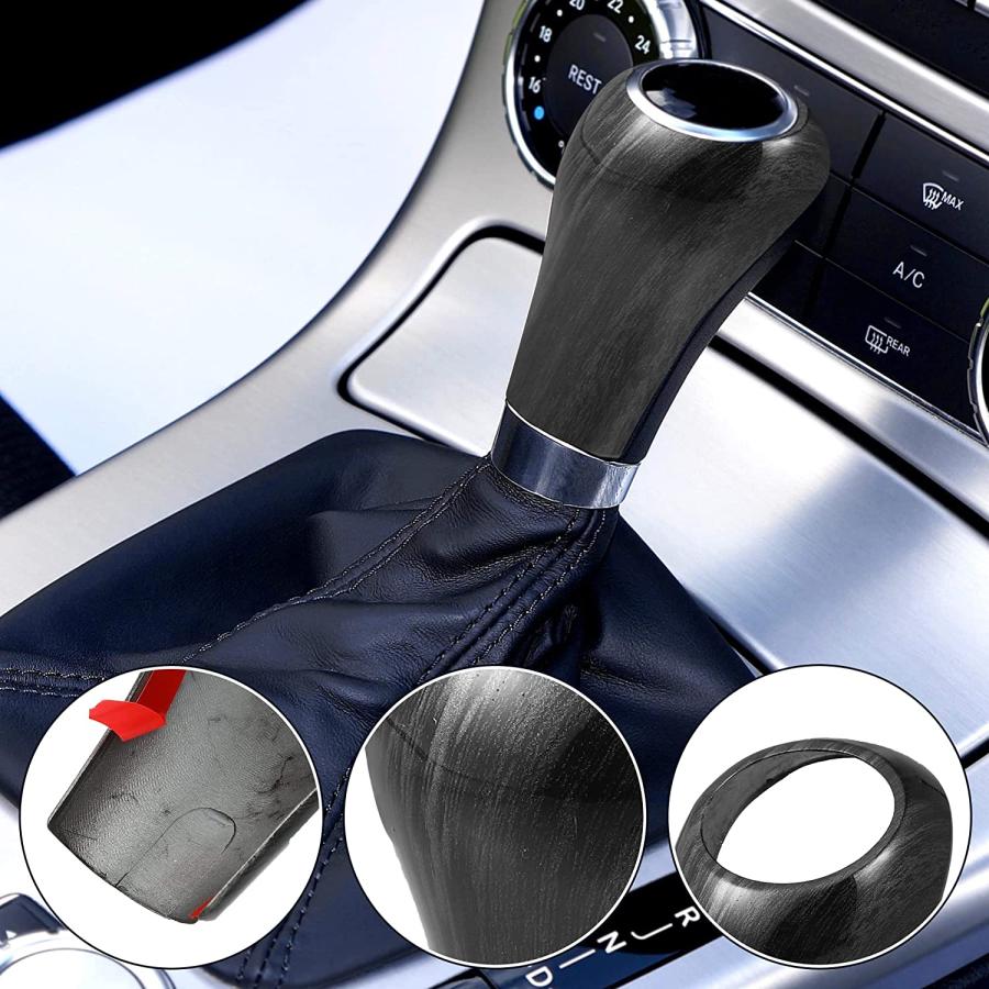 購入オンライン X AUTOHAUX Car Gear Shifting Knob Cover Trim ABS Replace for Mercedes-Benz