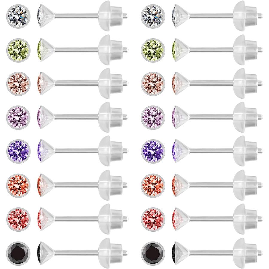 並行輸入品】AoedeJ 16 Pairs Plastic Earrings for Sensitive Ears