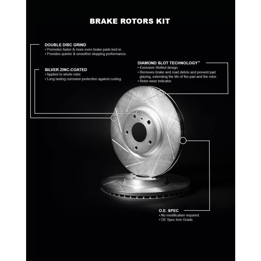 【並行輸入品】R1 Concepts Rear Brakes and Rotors Kit |Brake Disc| Brake Rotors ...