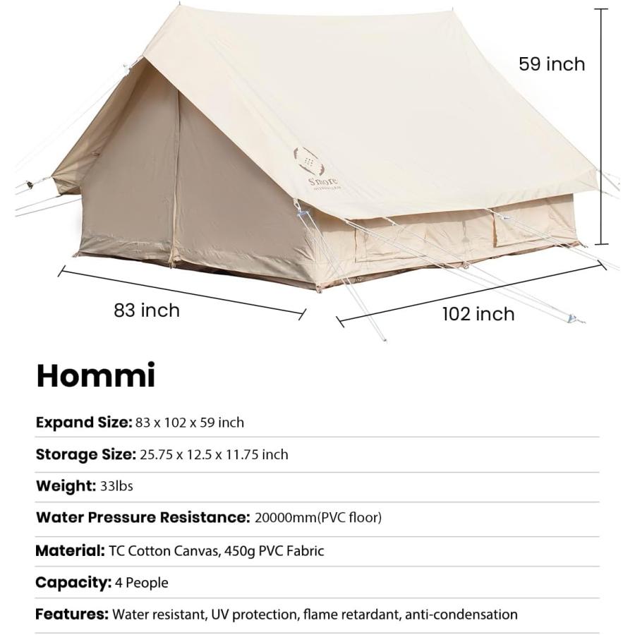 S'more 【並行輸入品】S'more Hommi キャンプテント 4人用