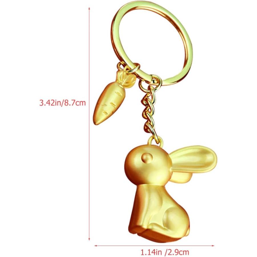 【並行輸入品】Amosfun 4pcs Rabbit Keychains 2023 Chinese Zodiac Pendant Charms Bun_3