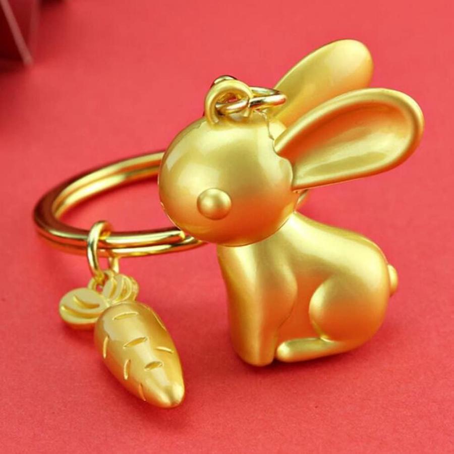 【並行輸入品】Amosfun 4pcs Rabbit Keychains 2023 Chinese Zodiac Pendant Charms Bun_4