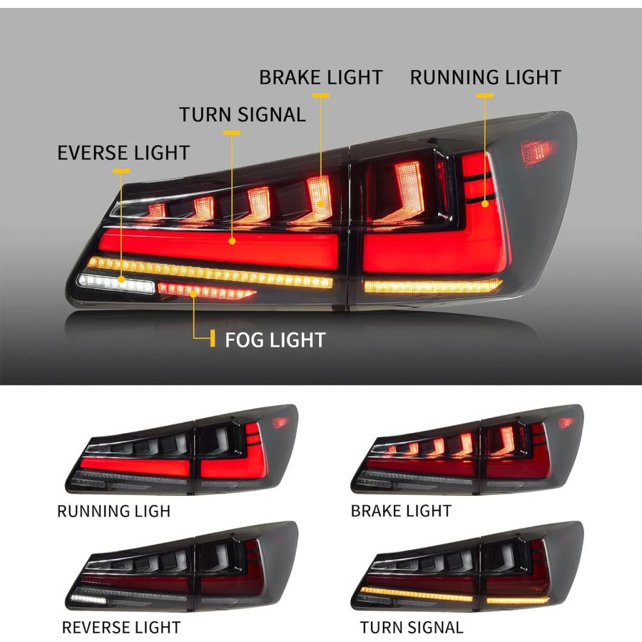 並行輸入品】VLAND LEDスモークテールライト [レクサス IS250