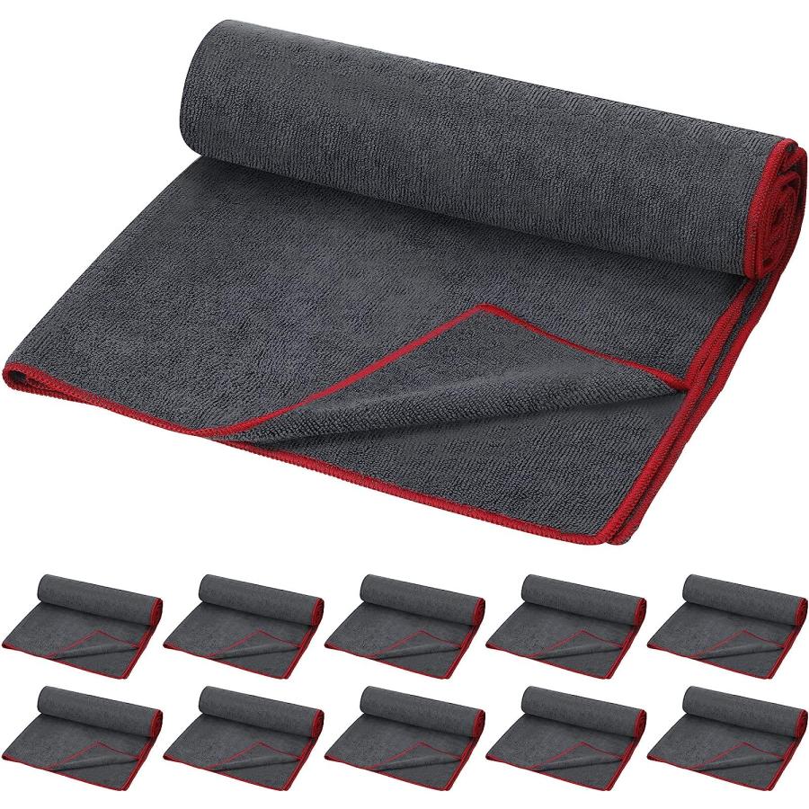 Oudain 10 Pack Yoga Towels Bulk 72 x 26 Inches Non Slip Soft Yoga Mat
