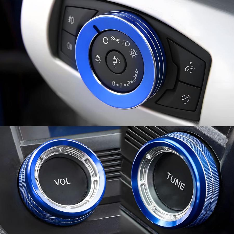 【並行輸入品】Auprite Headlight Volume Tune Control Knob Cover for Ford Mustang 20_5