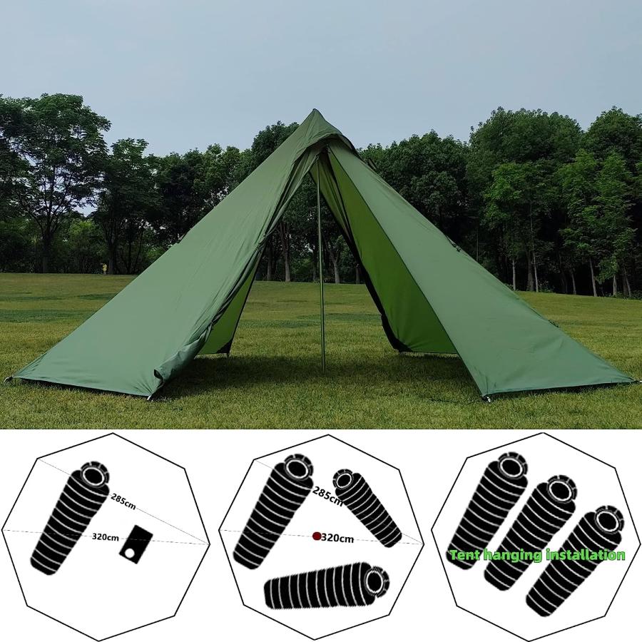 Longeek 2 Person Camping Tent 4 Seasons Backpacking Ultralight Easy Up Hot Teepee (320pro-Silvery-2person)　並行輸入品｜dep-dreamfactory｜07