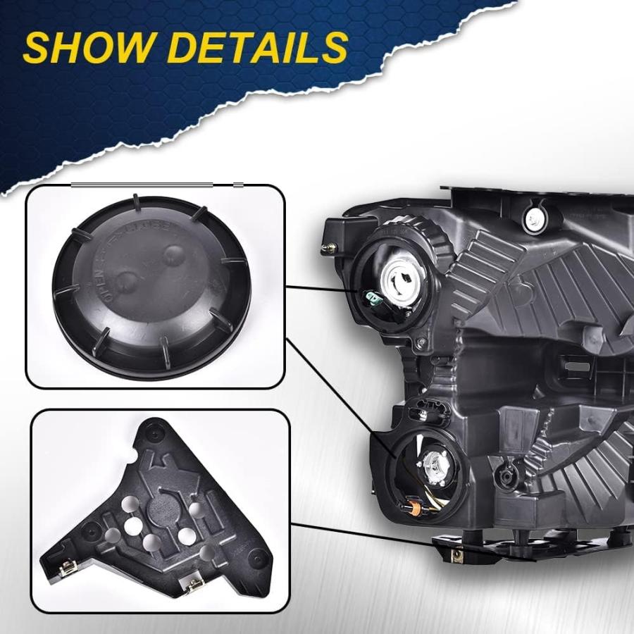 【並行輸入品】CHEDA ヘッドライト 2015 2016 2017 フォード F150 交換用ヘッドライト ヘッドランプ 左右 1ペア (クリアレンの画像