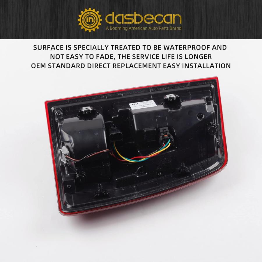 【並行輸入品】Dasbecan テールライト アセンブリ 運転席側 レッドレンズ ブラック インテリア 互換 Dodge RAM 1500 2013-の画像