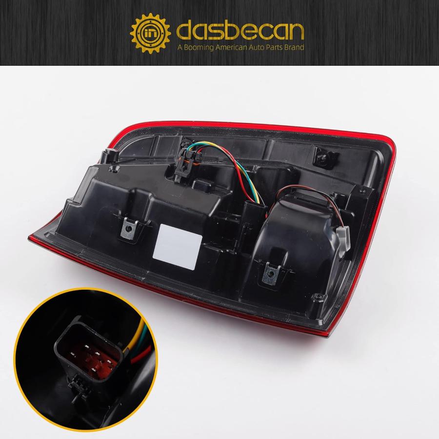 【並行輸入品】Dasbecan テールライト アセンブリ 運転席側 レッドレンズ ブラック インテリア 互換 Dodge RAM 1500 2013-の画像