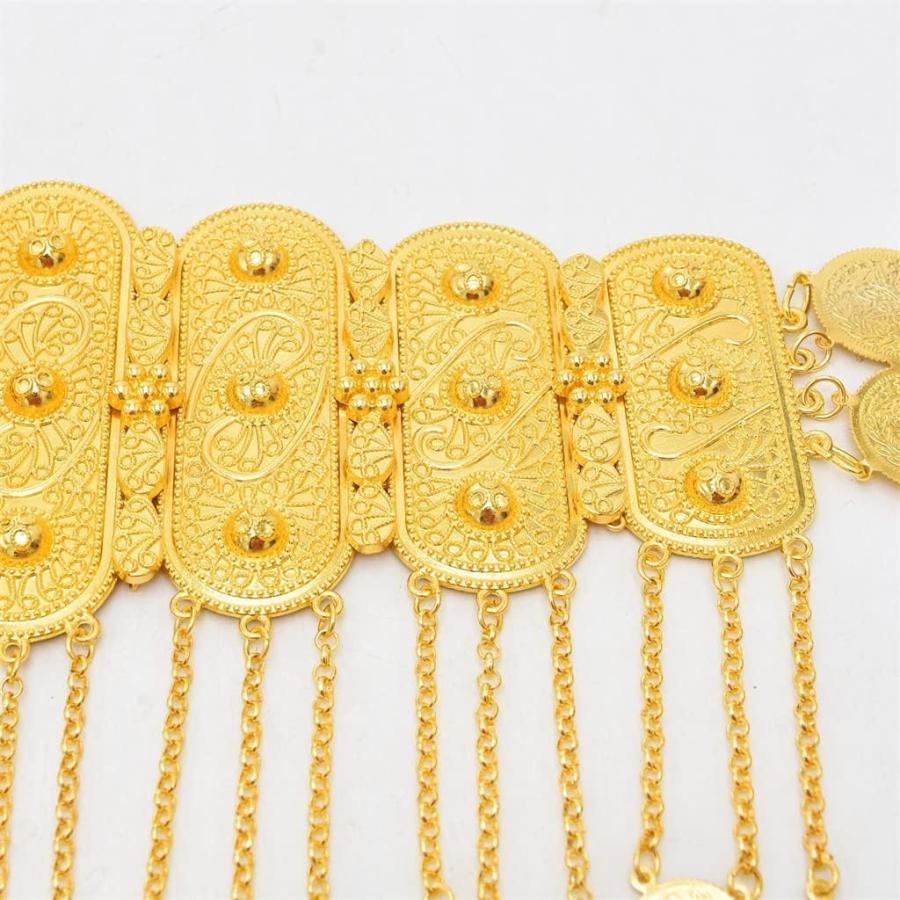 【並行輸入品】XBWEI Ethnic Wind Waist Chain Alloy Carved Tassel Pendant Dance Perf_4