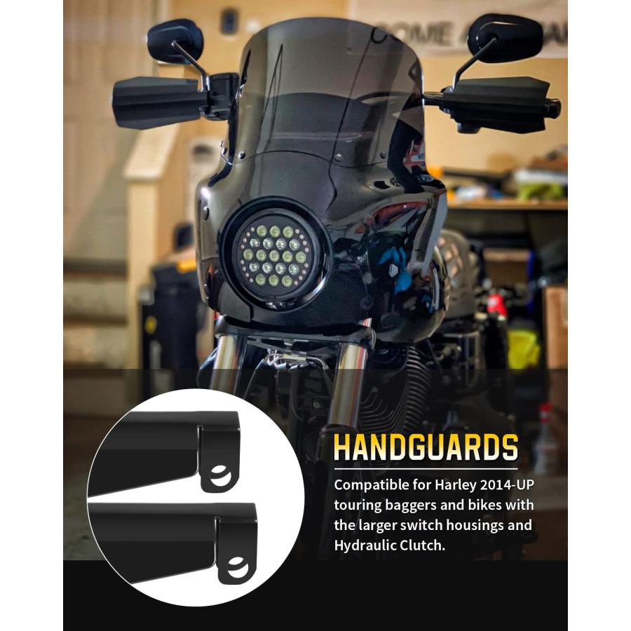 並行輸入品】ANONEMOTO Motorcycle Handguard Black Coffin Cut Hand