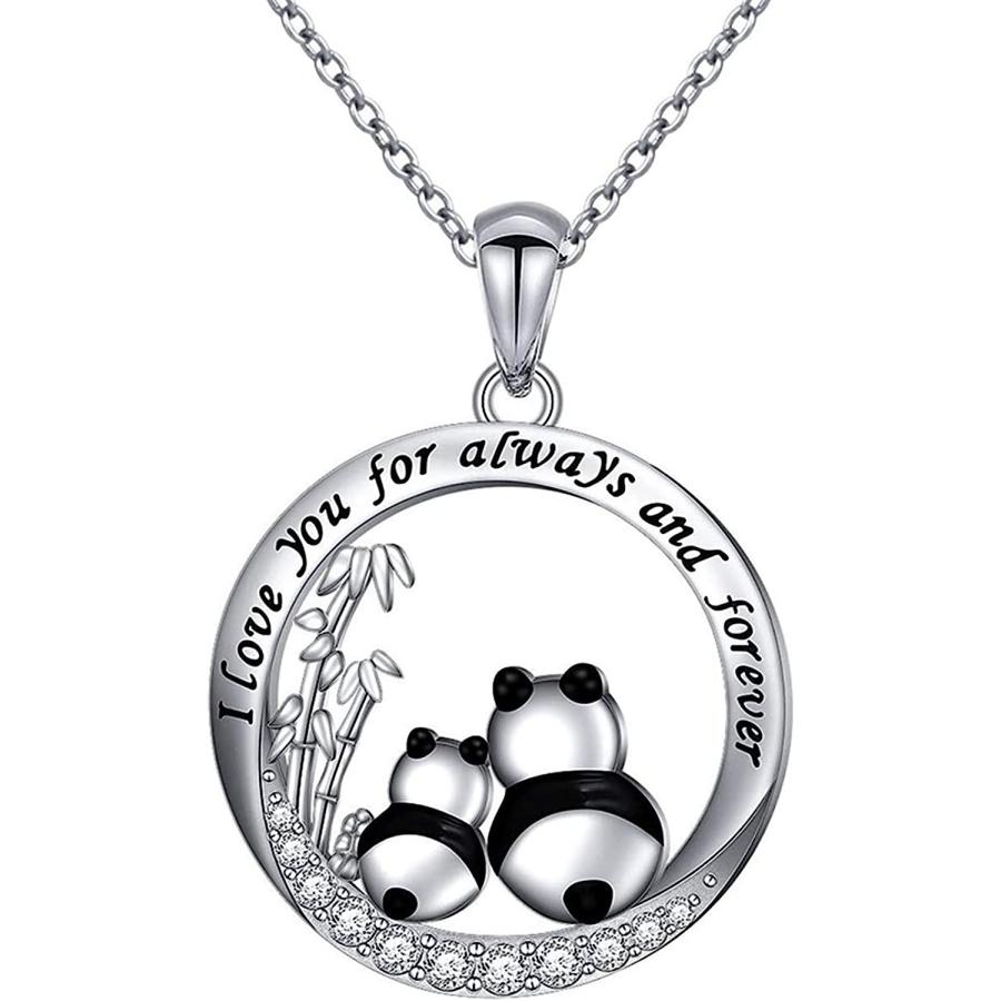 【並行輸入品】DASBE Cute Animal Silver Plate Pendant Necklace for Women Mother Chi_2