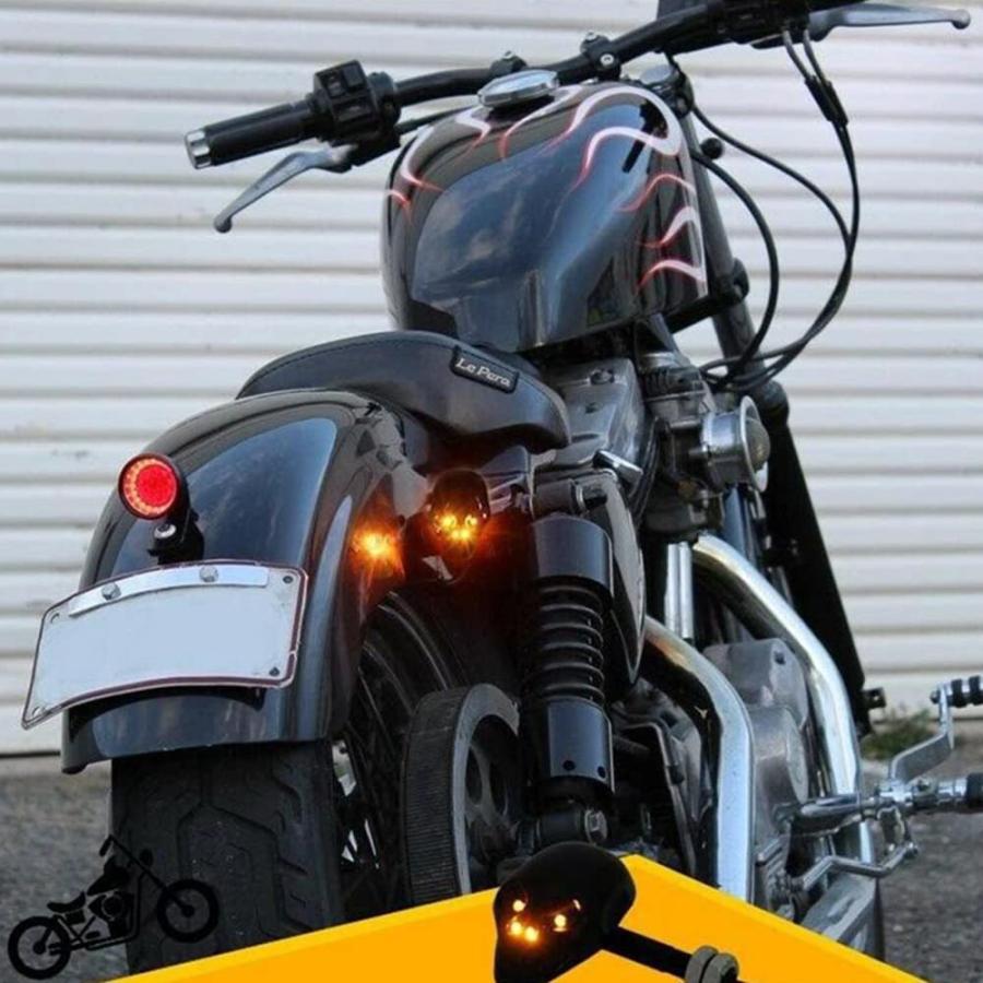 【並行輸入品】VVEDIK 2PCS Skull Head Turn Signal 12V Flashing Turn Signals Motorcyの画像
