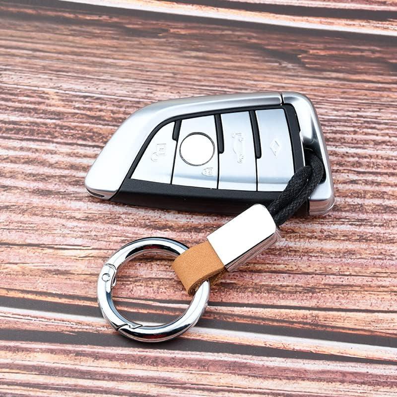 未使用の新品です CASCAM Leather key ring high-grade frosted leather car key chain men´s and women´s common key ring small accessories pendant (brown)　並行輸入品