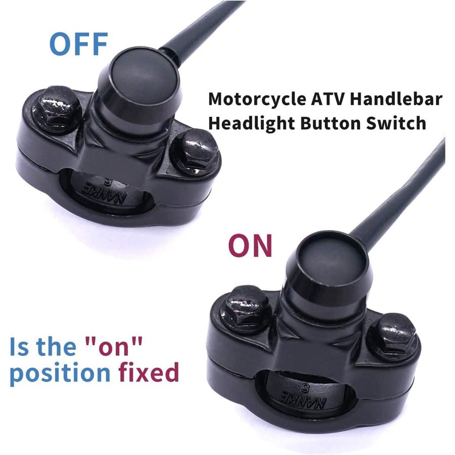 【並行輸入品】DASEB 7/8inch Motorcycle ATV Handlebar Latching Headlight Fog Brake_5