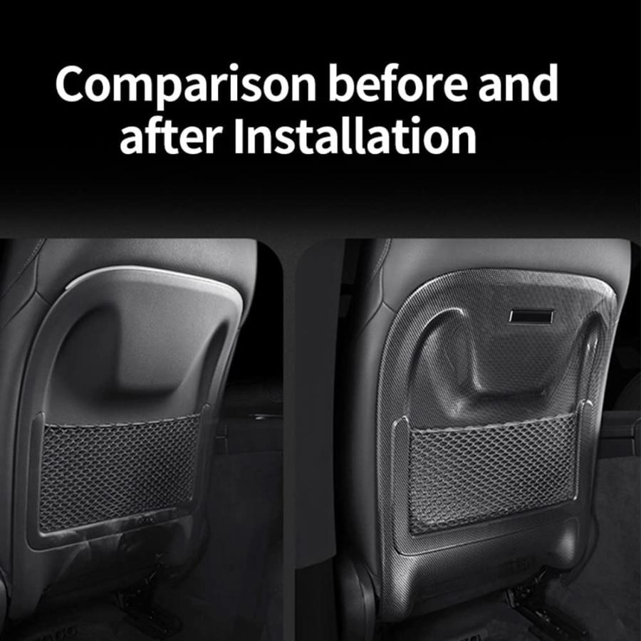 Car Seat Anti Kick Mat Plate Carbon Fiber Seat Cover Trim for Mercedes-Benz GLS450 X167 GLS63 AMG 580 GLE Class W167 GLE350 C167 53 AMG S Interior｜dep-dreamfactory｜04