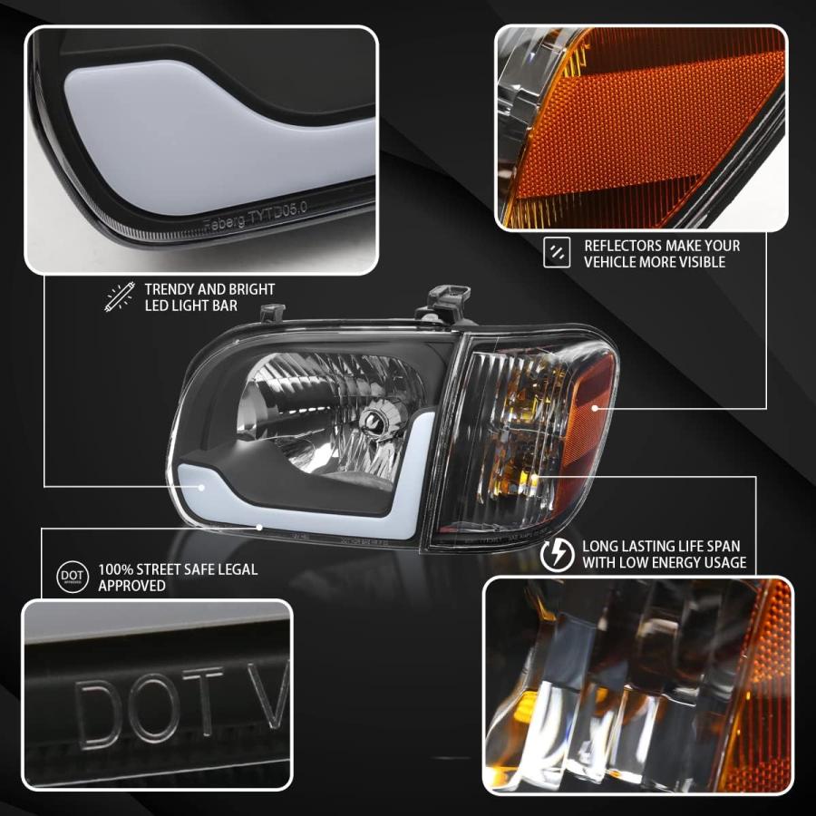 タンドラヘッドライト　コーナーランプセット　ブラックリ05-06 並行輸入品】Autozensation 2005-2006トヨタタンドラブラック