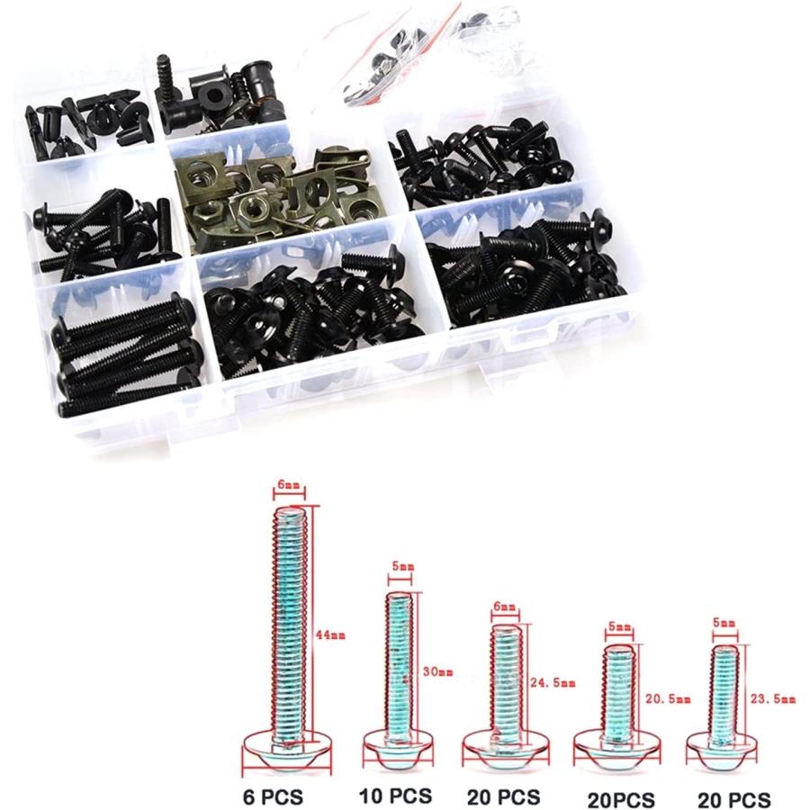 【並行輸入品】EGEIRA Bodywork Kits Universal Motorcycle Fairing Body Bolts Spire Sの画像