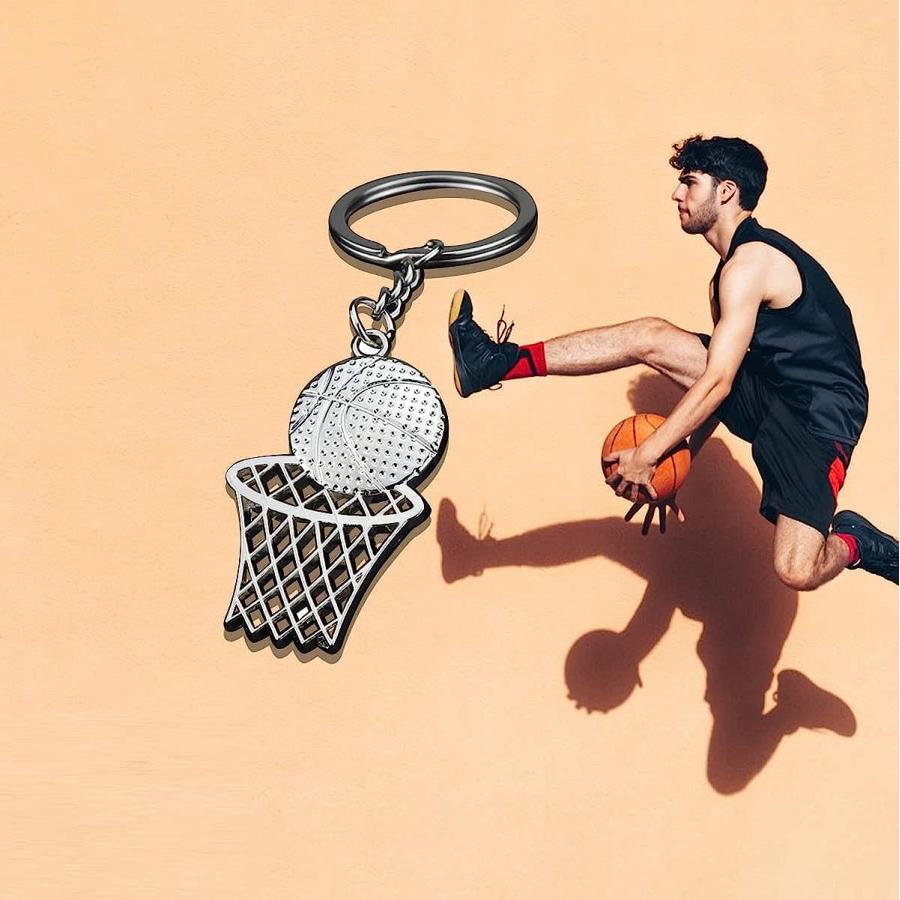 【並行輸入品】kapitomanio スポーツキーリング パーソナライズ バスケットボール キーホルダー ティーンの誕生日ギフト 車のキーバックパック