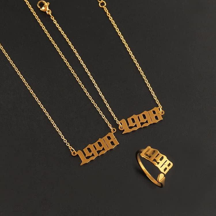並行輸入品】3パック 誕生年ネックレス リング ブレスレット | 上品な