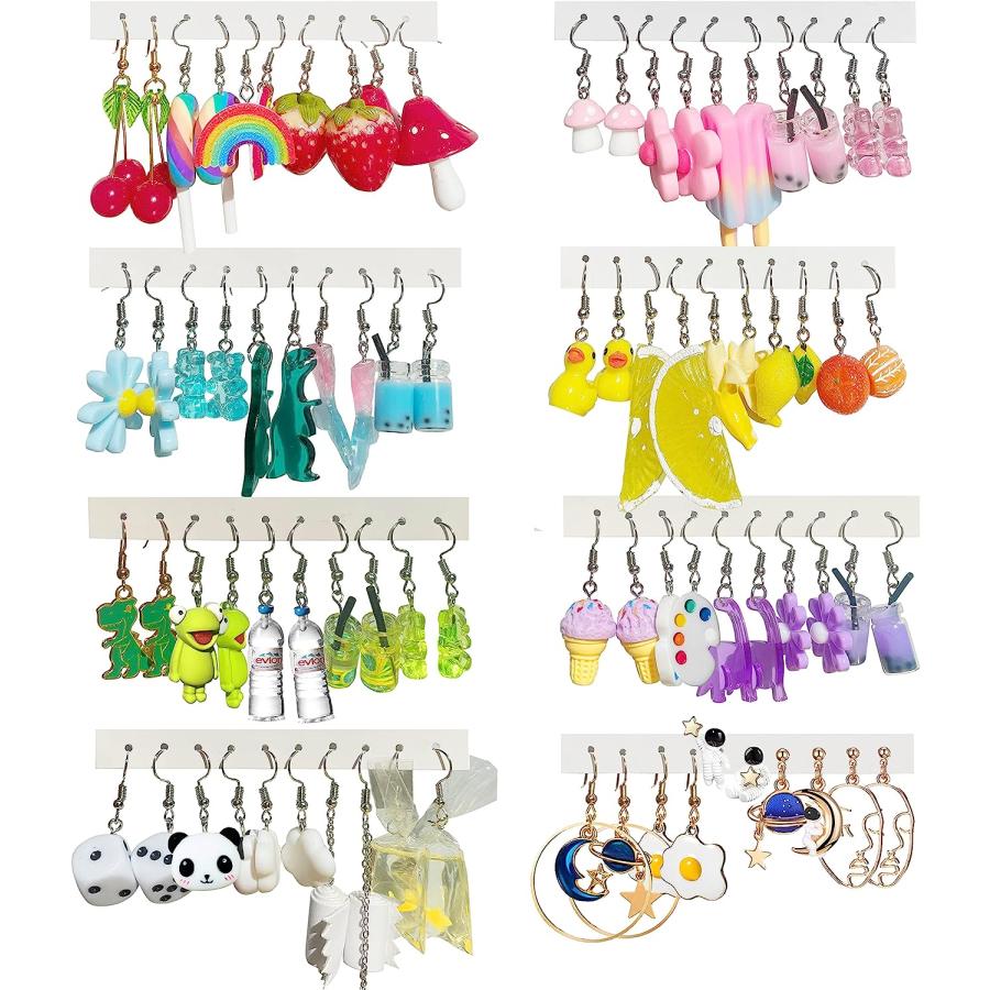 並行輸入品】GIFIKOI 30~40組 奇妙でかわいい面白いイヤリング